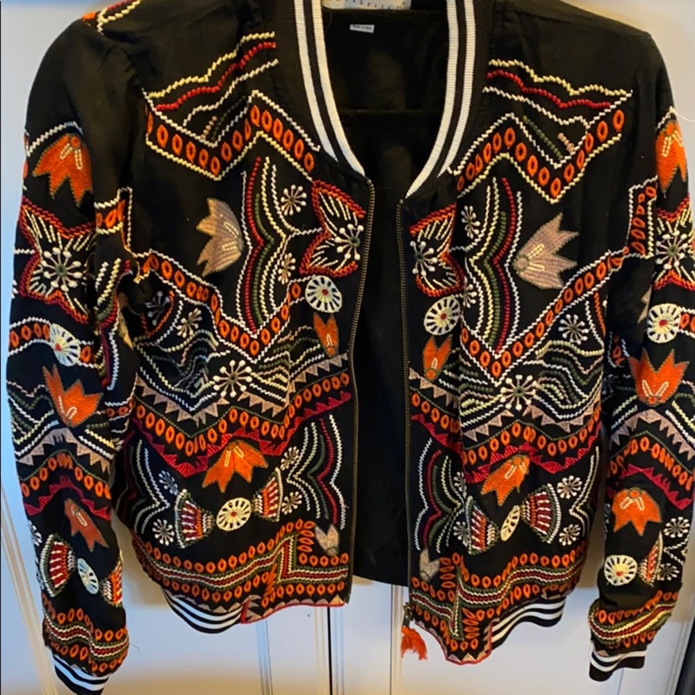 Embroidered bomber jacket